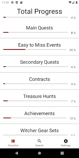 Guide, Checklist - Witcher 3 - Image screenshot of android app
