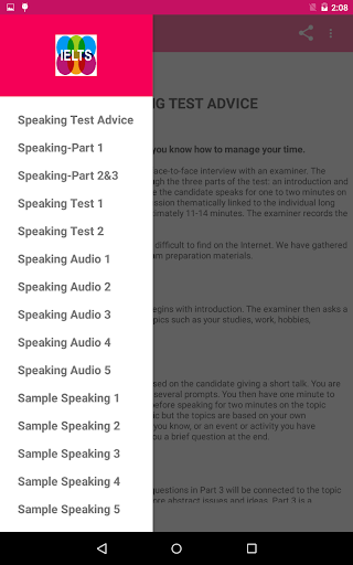 IELTS Speaking - Image screenshot of android app