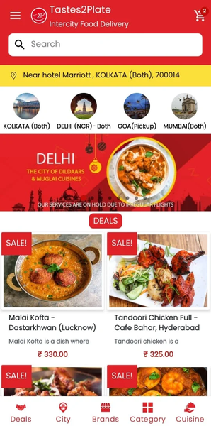 t2p - Intercity Food Delivery - Image screenshot of android app