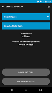 Official TWRP App - Image screenshot of android app