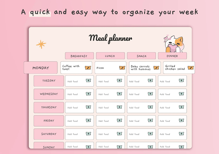 Meal Planner - Weekly Plan - عکس برنامه موبایلی اندروید