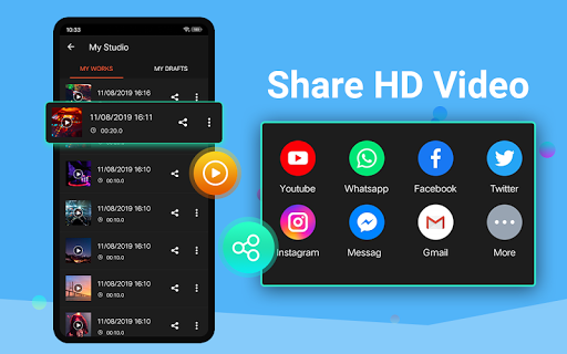Video Maker Music Video Editor - عکس برنامه موبایلی اندروید