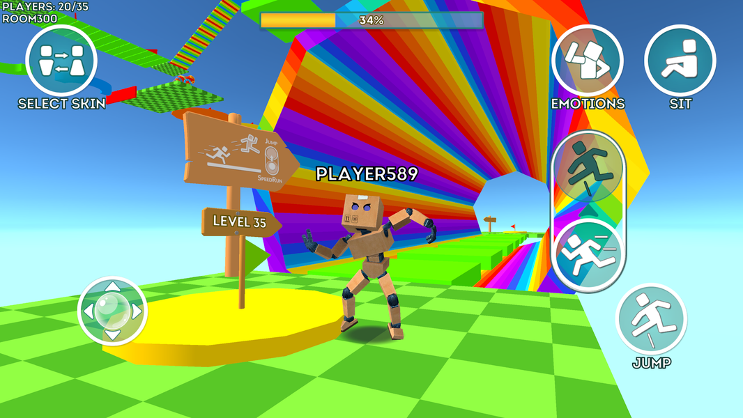 Obby Online Parkour World - Gameplay image of android game