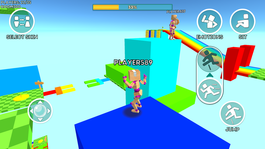 Obby Online Parkour World - Gameplay image of android game