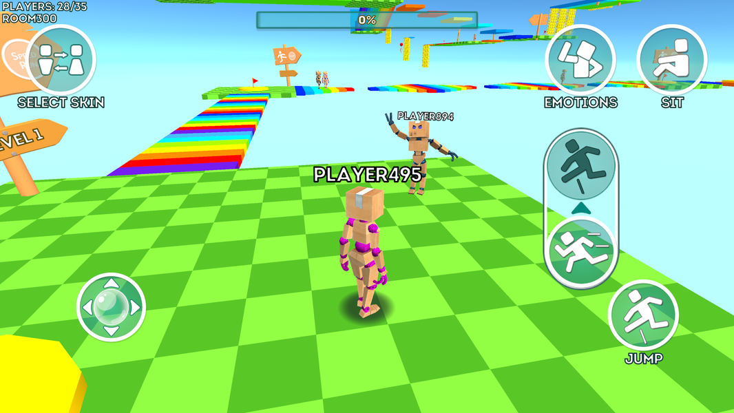 Obby Online Parkour World - Gameplay image of android game