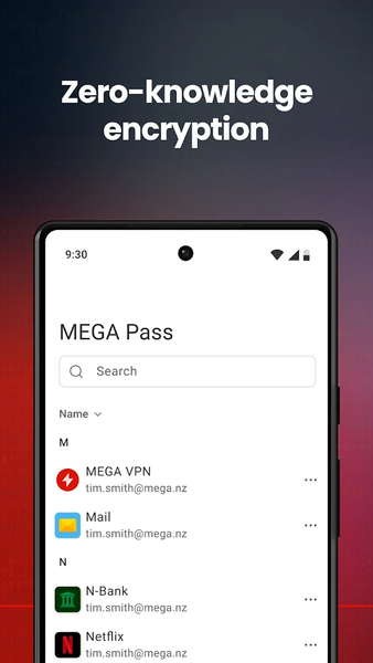 MEGA Pass Password Manager - عکس برنامه موبایلی اندروید