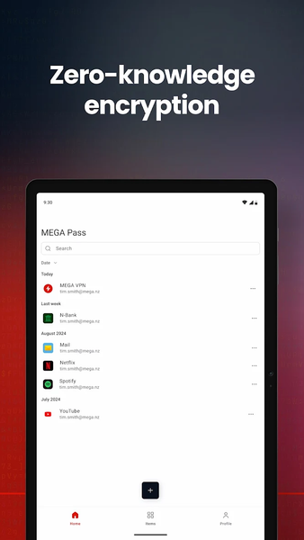 MEGA Pass Password Manager - عکس برنامه موبایلی اندروید