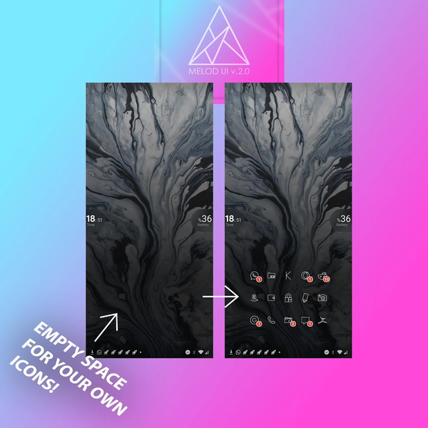 Melod UI v۲.۰ For KLWP Pro - عکس برنامه موبایلی اندروید