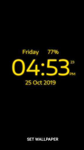 Digital Clock - عکس برنامه موبایلی اندروید