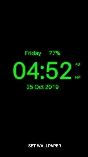 Digital Clock - عکس برنامه موبایلی اندروید