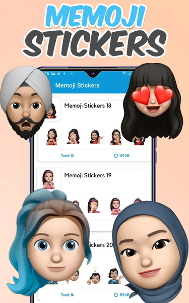 Memoji stickers for WhatsApp - Image screenshot of android app