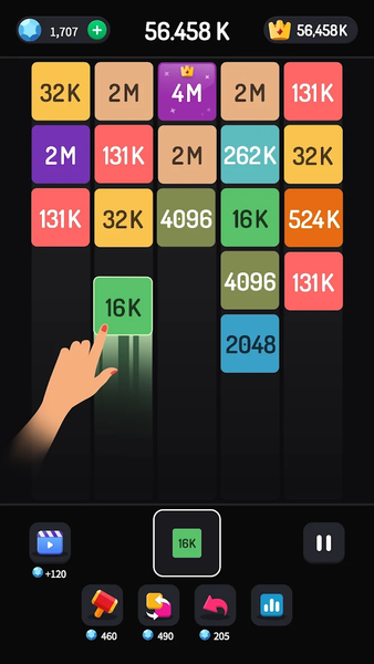 2048 Merge Games - M2 Blocks - Gameplay image of android game