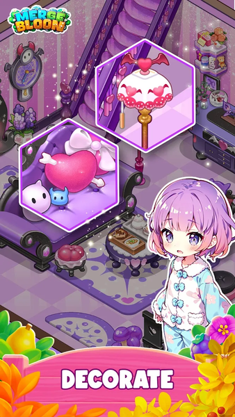 Merge Bloom - Flower Town - Gameplay image of android game