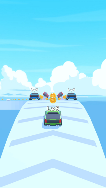 Merge Car Run - Gameplay image of android game