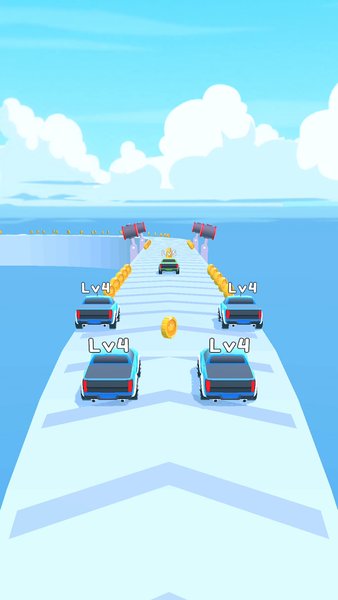 Merge Car Run - Gameplay image of android game