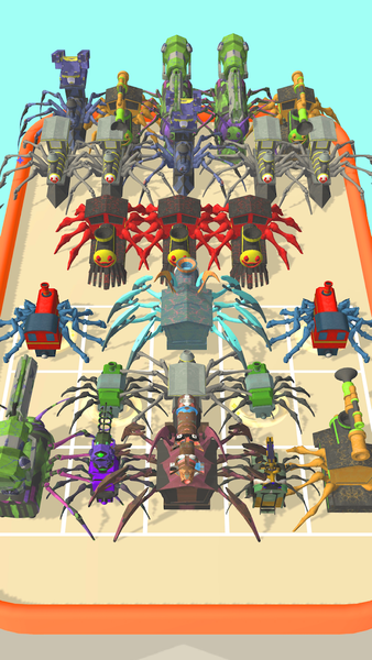 Merge Spider Train - Gameplay image of android game