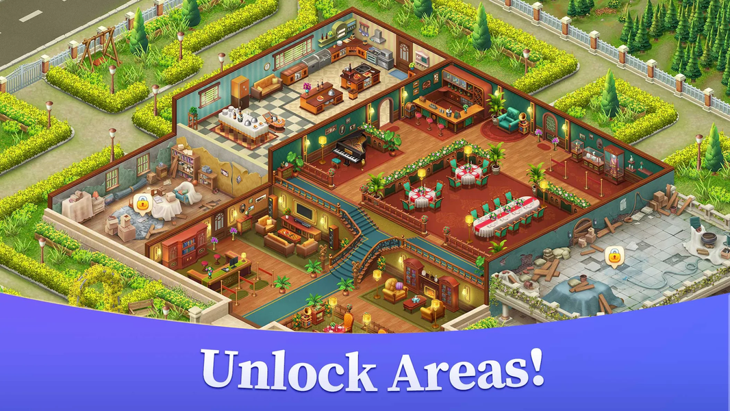 Merge Bistro Decor Match Story - Gameplay image of android game