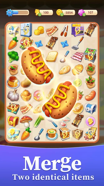 Merge Bistro Decor Match Story - Gameplay image of android game