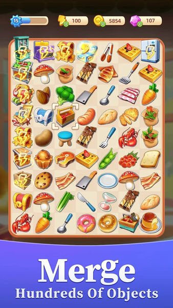 Merge Bistro Decor Match Story - Gameplay image of android game