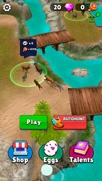 Merge & Hunt: World Evolution - Gameplay image of android game