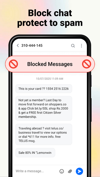 Messages: SMS Message Text App - عکس برنامه موبایلی اندروید