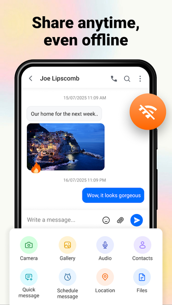 Messages: SMS Message Text App - عکس برنامه موبایلی اندروید