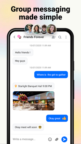 Messages: SMS Message Text App - عکس برنامه موبایلی اندروید