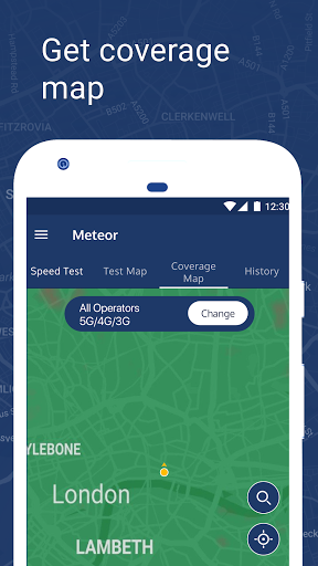 Meteor Speed Test 4G, 5G, WiFi - Image screenshot of android app