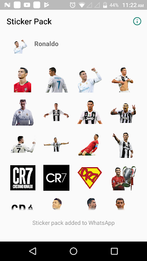 Ronaldo Stickers For WhatsApp - Image screenshot of android app