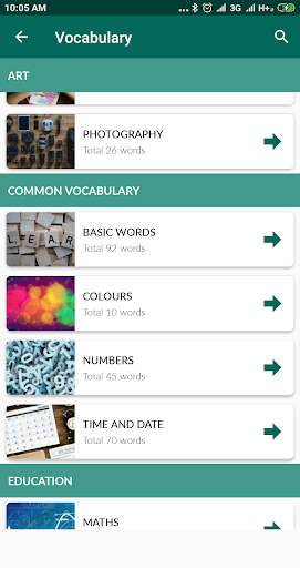 Vocabulary Builder Cards - Image screenshot of android app