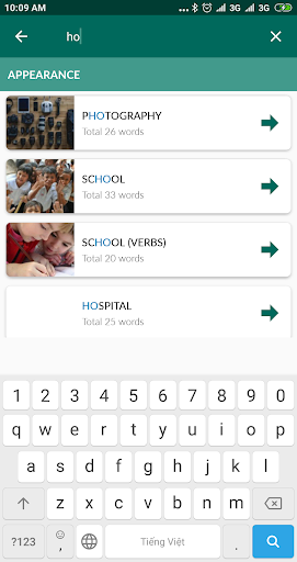 Vocabulary Builder Cards - Image screenshot of android app