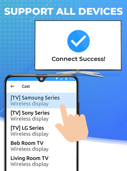 Screen mirroring - Cast to TV - عکس برنامه موبایلی اندروید