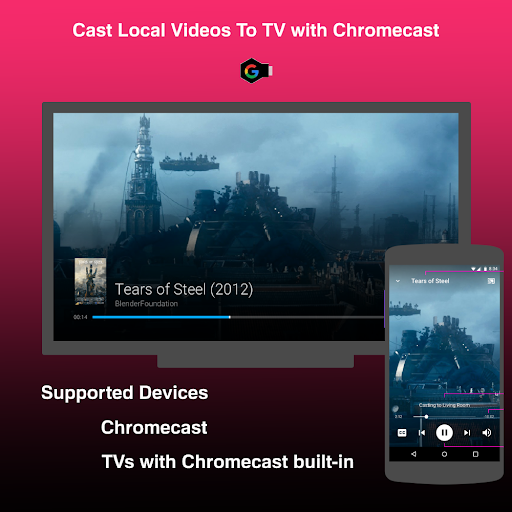 Anycast – a Chromecast app for Android - Image screenshot of android app