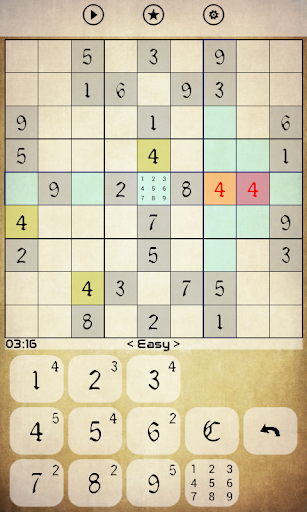 Sudoku - Classic - Gameplay image of android game