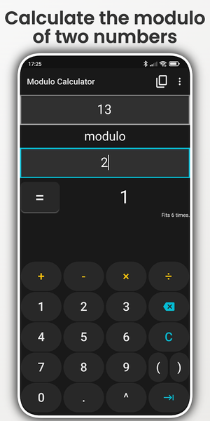 Modulo Calculator - عکس برنامه موبایلی اندروید