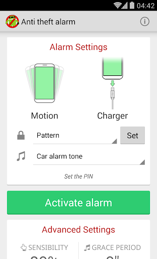Anti Theft Alarm - Image screenshot of android app