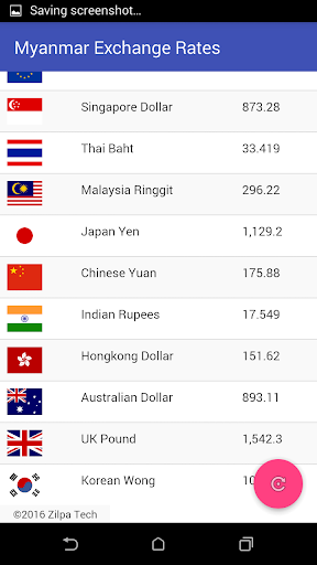 Myanmar Exchange Rates - Image screenshot of android app