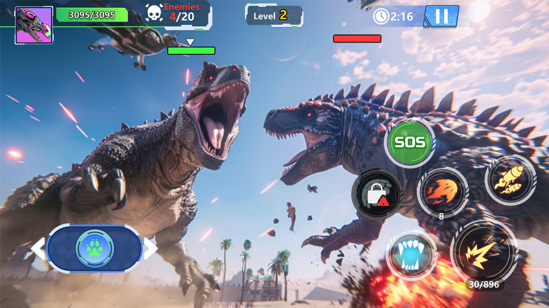 Jurassic Mech: Dinosaur Clash - Gameplay image of android game