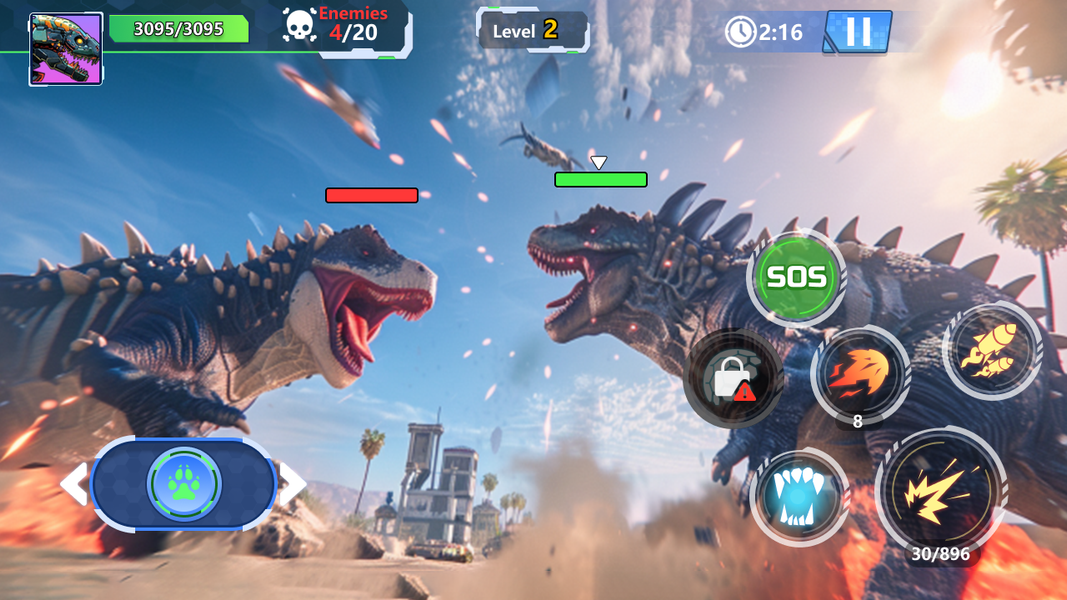 Jurassic Mech: Dinosaur Clash - Gameplay image of android game
