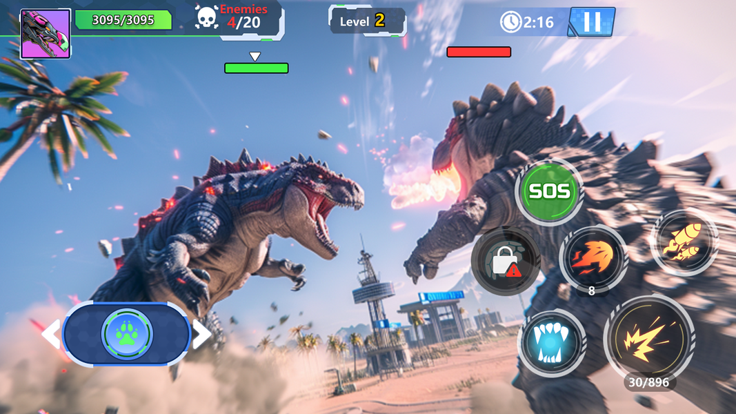 Jurassic Mech: Dinosaur Clash - Gameplay image of android game