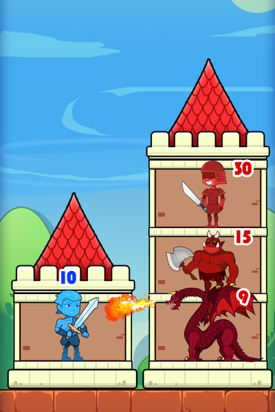 Hero Tower Puzzle:Stickman War - عکس بازی موبایلی اندروید