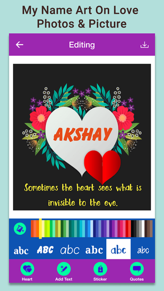 My Name Art On Love Photos - Image screenshot of android app