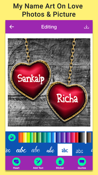My Name Art On Love Photos - Image screenshot of android app