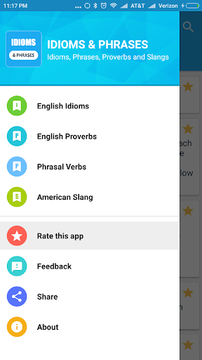 English Idioms & Phrases - Image screenshot of android app