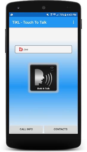 TiKL Touch Talk Walkie Talkie - Image screenshot of android app