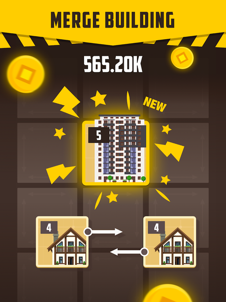 City Merge - idle building bus - عکس بازی موبایلی اندروید