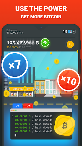 The Crypto Game clicker mining - Gameplay image of android game