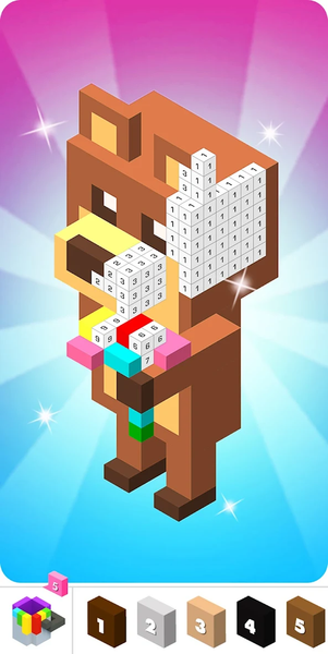 Voxly: ۳D Color by Number. - عکس برنامه موبایلی اندروید