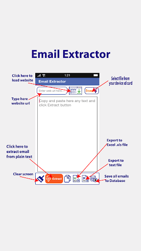 Email Address Extractor - عکس برنامه موبایلی اندروید