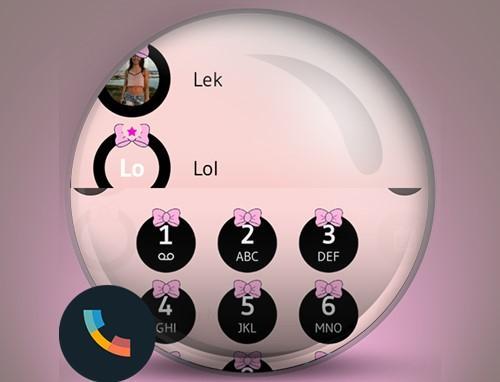 Theme Dialer Ribbon Pink - Image screenshot of android app